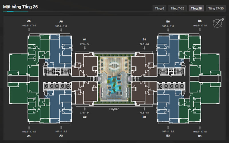 Mặt bằng dự án The Legend Tower Mặt bằng dự án The Legend Tower
