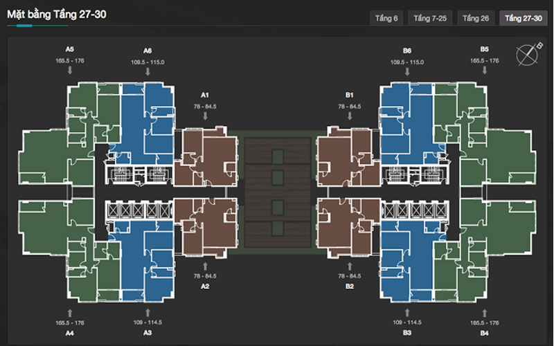 Mặt bằng dự án The Legend Tower Mặt bằng dự án The Legend Tower