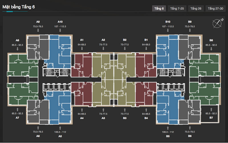 Mặt bằng dự án The Legend Tower Mặt bằng dự án The Legend Tower