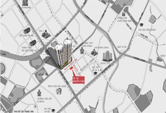 Vị trí dự án căn hộ chung cư The Legend Tower Vị trí dự án căn hộ chung cư The Legend Tower