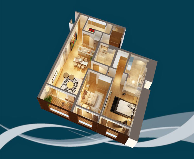 Mẫu thiết kế nội thất căn hộ chung cư Dolphin Plaza 164m2