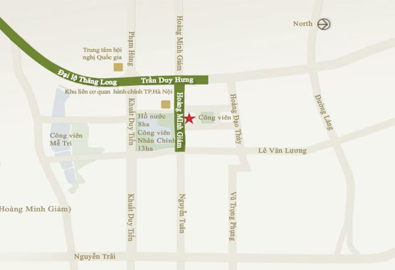 Vị trí dự án căn hộ chung cư Mandarin Garden Vị trí dự án căn hộ chung cư Mandarin Garden