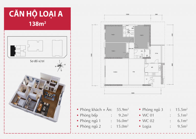 Mẫu thiết kế nội thất căn hộ chung cư Paragon Tower tòa A 138m2 Mẫu thiết kế nội thất căn hộ chung cư Paragon Tower tòa A 138m2