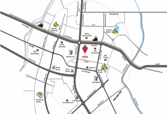 Vị trí dự án căn hộ chung cư Paragon Tower Vị trí dự án căn hộ chung cư Paragon Tower