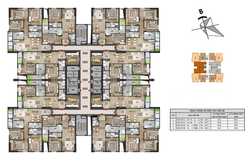 Mặt bằng dự án Star Tower Dự án căn hộ chung cư cao cấp Star Tower