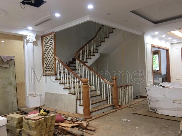 Thi công cầu thang gỗ